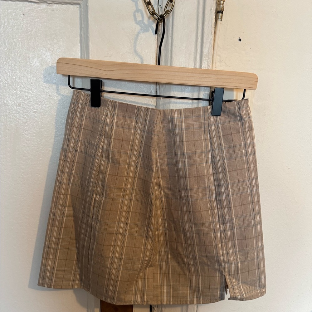 Plaid Tan Skirt